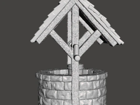 OLD VILLAGE WELL MINIATURE MODEL FANTASY TERRAIN DND RPG 3D Print Model