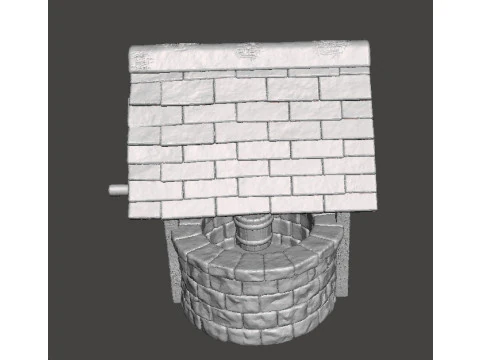 OLD VILLAGE WELL MINIATURE MODEL FANTASY TERRAIN DND RPG 3D Print Model