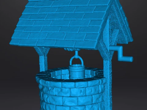 OLD VILLAGE WELL MINIATURE MODEL FANTASY TERRAIN DND RPG 3D Print Model