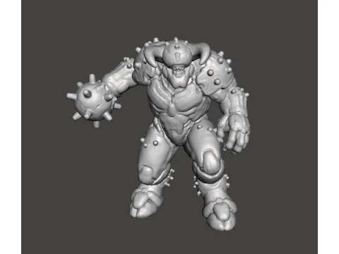 판타지 또는 SF 게임 RPG DND용 Armored Baron of Hell 미니어처 모델 피규어 3D 프린트 모델