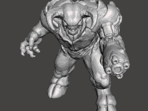 ARM CANNON BARON OF HELL MINIATUROWY MODEL DO GIER FANTASY LUB SCIFI RPG DND Model do druku 3D