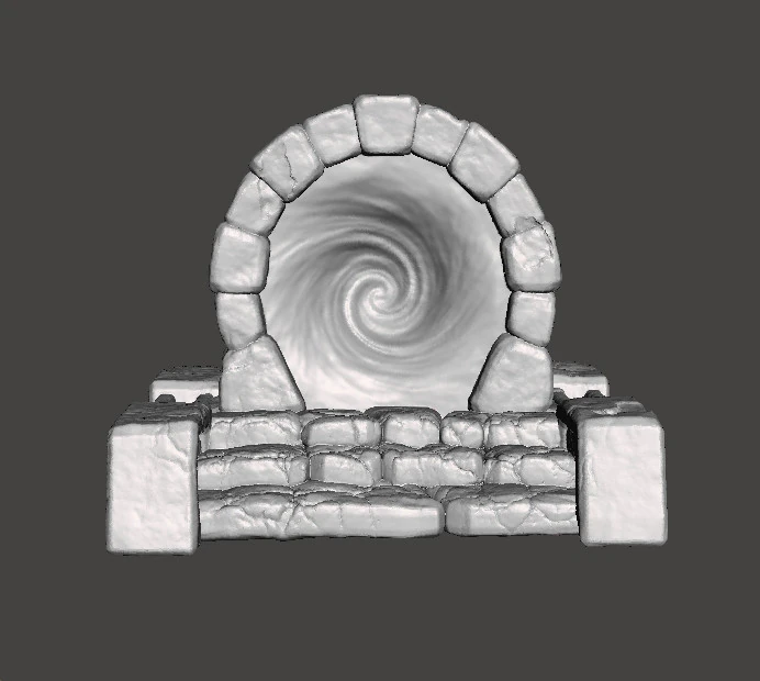 FANTASY STONE PORTAL MINIATURA MODELO FANTASY TERRAIN DND RPG Modelo de Impressão 3D .c4d .max .obj .3ds .fbx .stl .blend 