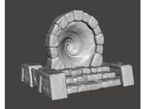 FANTASY STONE PORTAL MINIATURA MODELO FANTASY TERRAIN DND RPG Modelo de Impressão 3D