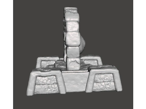 FANTASY STONE PORTAL MINIATURA MODELO FANTASY TERRAIN DND RPG Modelo de Impressão 3D
