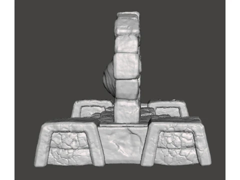 FANTASY STONE PORTAL MINIATURA MODELO FANTASY TERRAIN DND RPG Modelo de Impressão 3D
