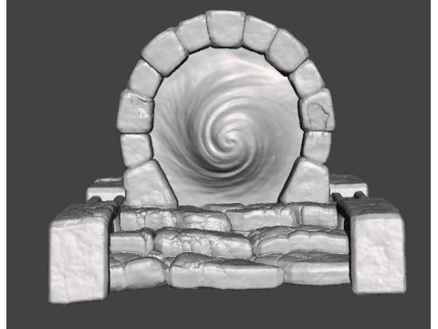 FANTASY STONE PORTAL MINIATURA MODELO FANTASY TERRAIN DND RPG Modelo de Impressão 3D