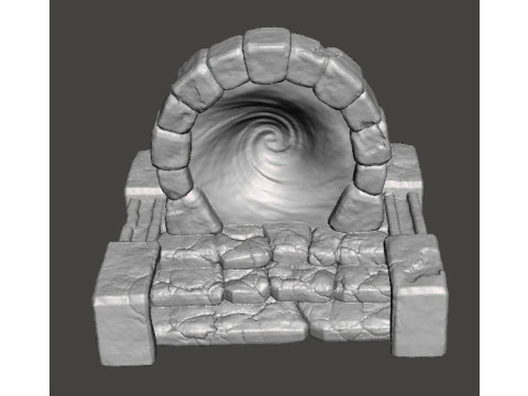 FANTASY STONE PORTAL MINIATURA MODELO FANTASY TERRAIN DND RPG Modelo de Impressão 3D