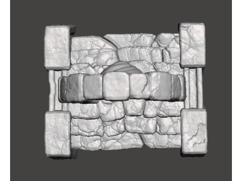 FANTASY STONE PORTAL MINIATURA MODELO FANTASY TERRAIN DND RPG Modelo de Impressão 3D