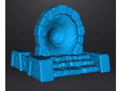 FANTASY STONE PORTAL MINIATURA MODELO FANTASY TERRAIN DND RPG Modelo de Impressão 3D