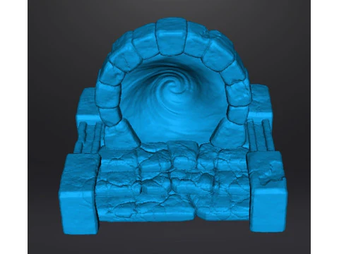 FANTASY STONE PORTAL MINIATURA MODELO FANTASY TERRAIN DND RPG Modelo de Impressão 3D