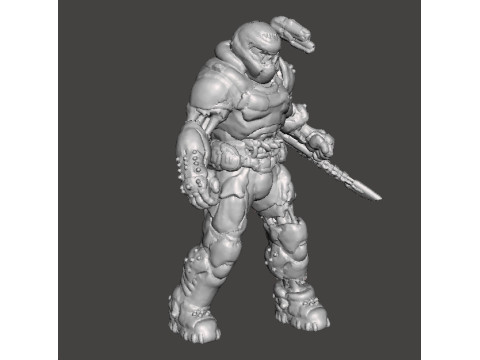 FIGURA MODELLO IN MINIATURA DI ZOMBIE SLAYER PER GIOCHI SCIFI RPG DND Modello di stampa 3D