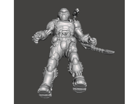 FIGURA MODELLO IN MINIATURA DI ZOMBIE SLAYER PER GIOCHI SCIFI RPG DND Modello di stampa 3D