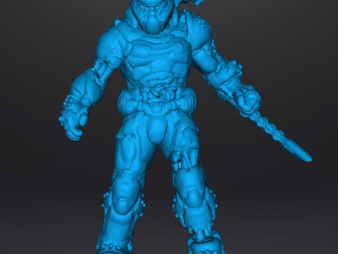 FIGURA MODELLO IN MINIATURA DI ZOMBIE SLAYER PER GIOCHI SCIFI RPG DND Modello di stampa 3D