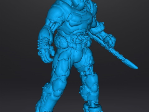 FIGURA MODELLO IN MINIATURA DI ZOMBIE SLAYER PER GIOCHI SCIFI RPG DND Modello di stampa 3D