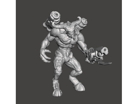 MINIATUROWY MODEL CYBERNETYCZNEGO FIENDA DO GIER FANTASY LUB SCIFI RPG DND Model do druku 3D