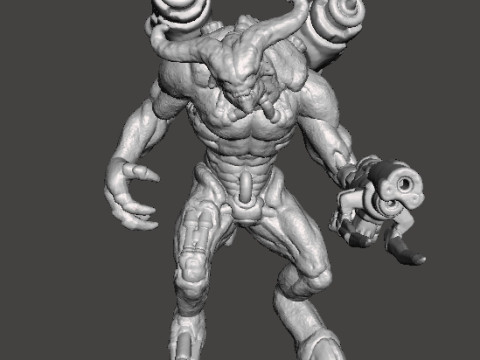 CYBERNETIC FIEND MINIATURE MODEL FIGURE FOR FANTASY OR SCIFI GAMES RPG DND 3D Print Model