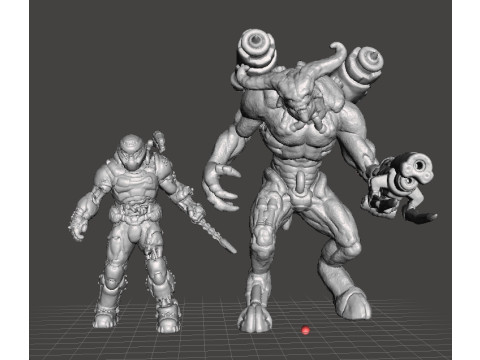 CYBERNETIC FIEND MINIATURE MODEL FIGURE FOR FANTASY OR SCIFI GAMES RPG DND 3D Print Model