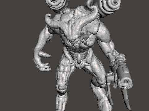 CYBERNETIC FIEND MINIATURE MODEL FIGURE FOR FANTASY OR SCIFI GAMES RPG DND 3D Print Model