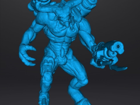 CYBERNETIC FIEND MINIATURE MODEL FIGURE FOR FANTASY OR SCIFI GAMES RPG DND 3D Print Model