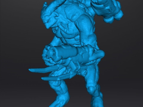 CYBERNETIC FIEND MINIATURE MODEL FIGURE FOR FANTASY OR SCIFI GAMES RPG DND 3D Print Model