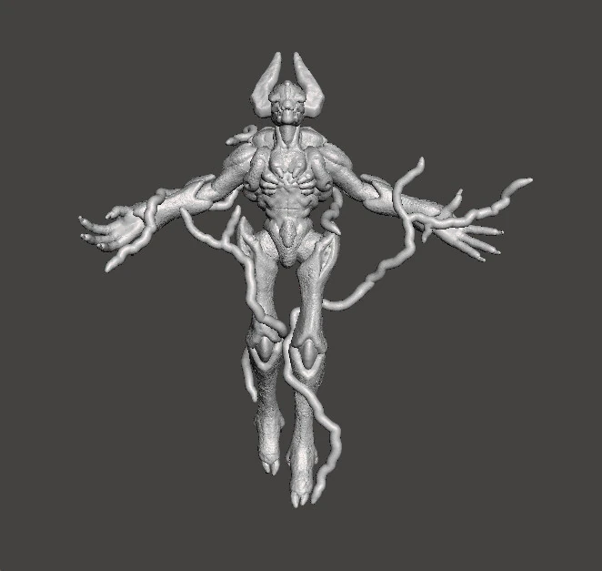 SOULHARVESTER DEMON MINIATURE MODEL FIGURE FOR FANTASY OR SCIFI GAMES RPG DND 3D Print Model .c4d .max .obj .3ds .fbx .stl .blend 