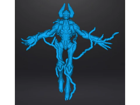 SOULHARVESTER DEMON MINIATURE MODEL FIGURE FOR FANTASY OR SCIFI GAMES RPG DND 3D Print Model