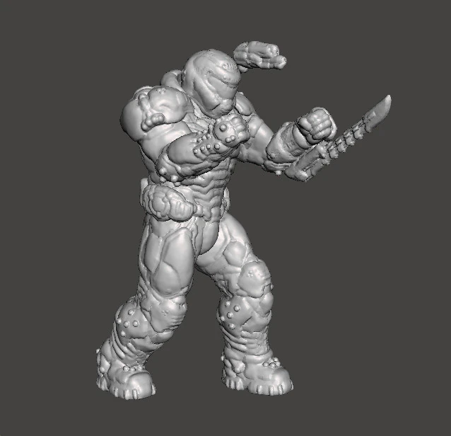 SLAYER HAND TO HAND MINIATURE MODEL FIGURE FOR SCIFI GAMES RPG DND 3D Print Model .c4d .max .obj .3ds .fbx .stl .blend 