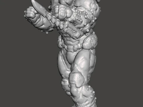 SLAYER HAND TO HAND MINIATURE MODEL FIGURE FOR SCIFI GAMES RPG DND 3D Print Model