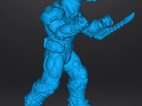 SLAYER HAND TO HAND MINIATURE MODEL FIGURE FOR SCIFI GAMES RPG DND 3D Print Model