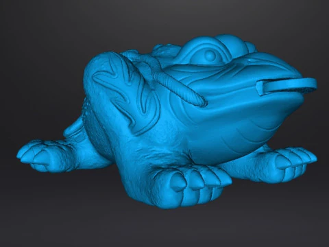 THREE LEGGED TOAD FENG SHUI BRONZE STATUE WEALTH ART JIN CHAN FIGURE MODEL 3D Print Model