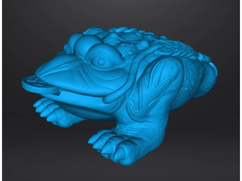 THREE LEGGED TOAD FENG SHUI BRONZE STATUE WEALTH ART JIN CHAN FIGURE MODEL 3D Print Model