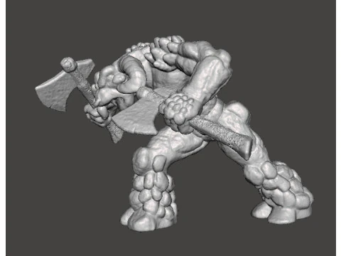 STONE MINOTAUR GUARDIAN MINIATURE MODEL FIGURE FOR FANTASY GAMES RPG DND 3D Print Model