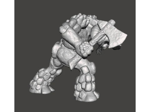 STONE MINOTAUR GUARDIAN MINIATURE MODEL FIGURE FOR FANTASY GAMES RPG DND 3D Print Model