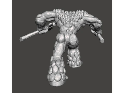 STONE MINOTAUR GUARDIAN MINIATURE MODEL FIGURE FOR FANTASY GAMES RPG DND 3D Print Model