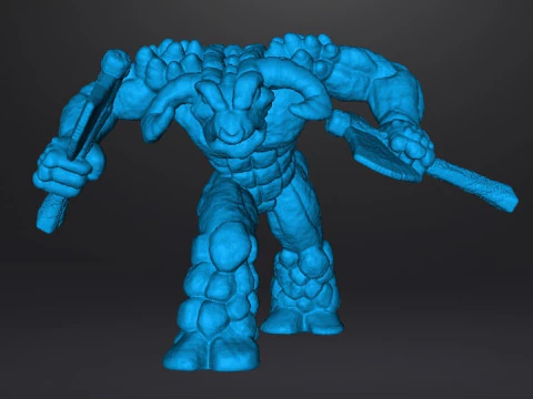 STONE MINOTAUR GUARDIAN MINIATURE MODEL FIGURE FOR FANTASY GAMES RPG DND 3D Print Model
