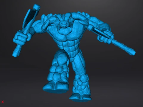STONE MINOTAUR GUARDIAN MINIATURE MODEL FIGURE FOR FANTASY GAMES RPG DND 3D Print Model