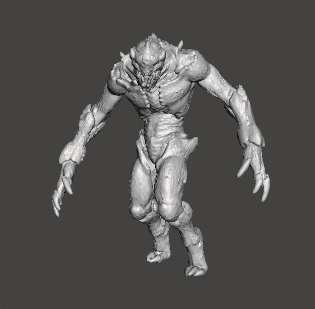 PROWLER DEMON MINIATURE MODEL FIGURE FOR FANTASY OR SCIFI GAMES RPG DND 3D Print Model .c4d .max .obj .3ds .fbx .stl .blend 