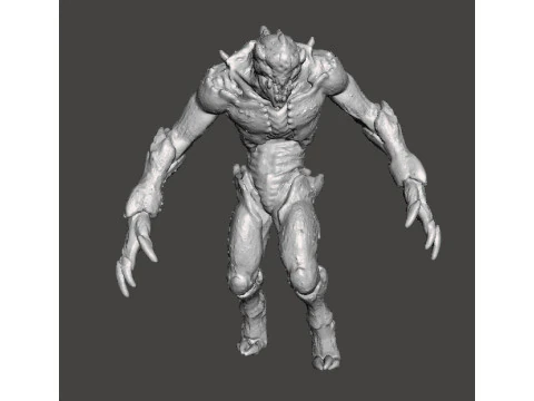 PROWLER DEMON MINIATURE MODEL FIGURE FOR FANTASY OR SCIFI GAMES RPG DND 3D Print Model
