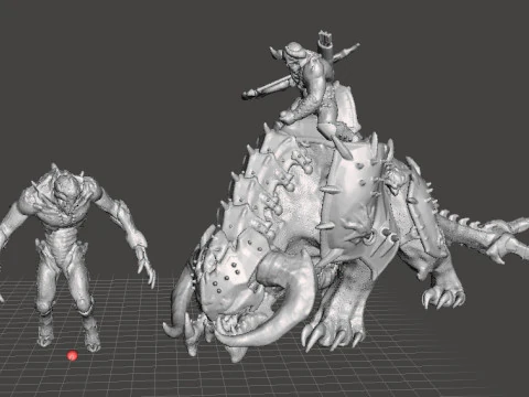 PROWLER DEMON MINIATURE MODEL FIGURE FOR FANTASY OR SCIFI GAMES RPG DND 3D Print Model