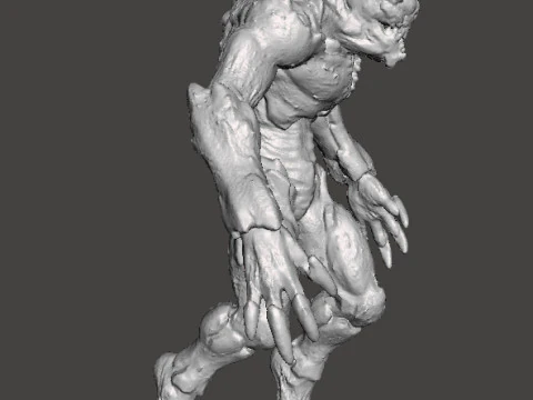PROWLER DEMON MINIATURE MODEL FIGURE FOR FANTASY OR SCIFI GAMES RPG DND 3D Print Model