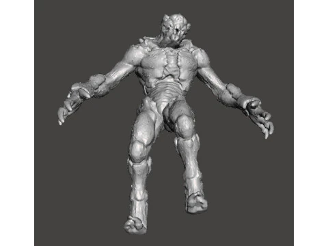PROWLER DEMON MINIATURE MODEL FIGURE FOR FANTASY OR SCIFI GAMES RPG DND 3D Print Model