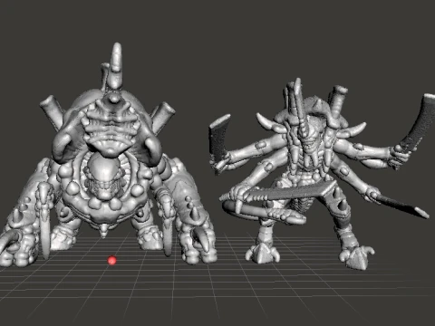 6MM SCALE SPACEBUGS CANNON MINIATURE MODEL FOR SCIFI OR FANTASY GAMES 3D Print Model