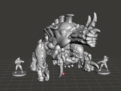 6MM SCALE SPACEBUGS CANNON MINIATURE MODEL FOR SCIFI OR FANTASY GAMES 3D Print Model