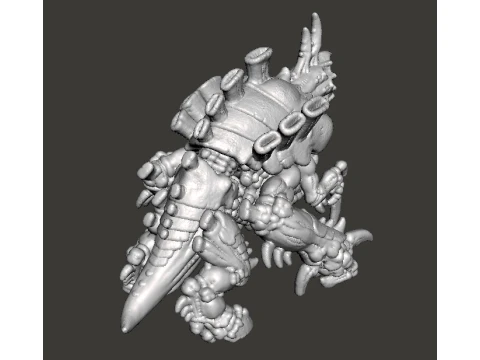 6MM SCALE SPACEBUGS CANNON MINIATURE MODEL FOR SCIFI OR FANTASY GAMES 3D Print Model