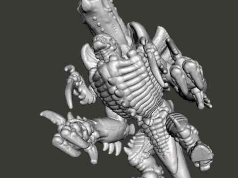 6MM SCALE SPACEBUGS CANNON MINIATURE MODEL FOR SCIFI OR FANTASY GAMES 3D Print Model