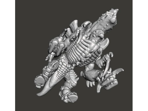 6MM SCALE SPACEBUGS CANNON MINIATURE MODEL FOR SCIFI OR FANTASY GAMES 3D Print Model