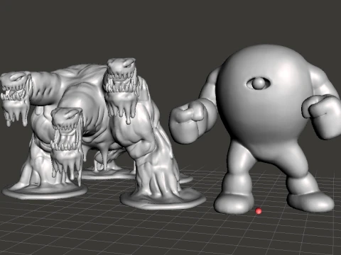 イエロー デビル ミニチュア モデル SF またはファンタジー ゲーム RPG DND 3Dプリントモデル