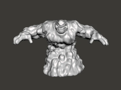 BOUE TITAN MONSTRE G&eacute;ANT MINIATURE JEUX RPG MDN Modèles 3D en vedette