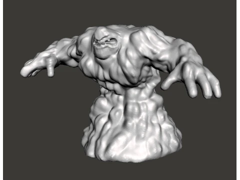 BOUE TITAN MONSTRE G&eacute;ANT MINIATURE JEUX RPG MDN Modèles 3D en vedette
