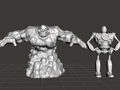 BOUE TITAN MONSTRE G&eacute;ANT MINIATURE JEUX RPG MDN Modèles 3D en vedette